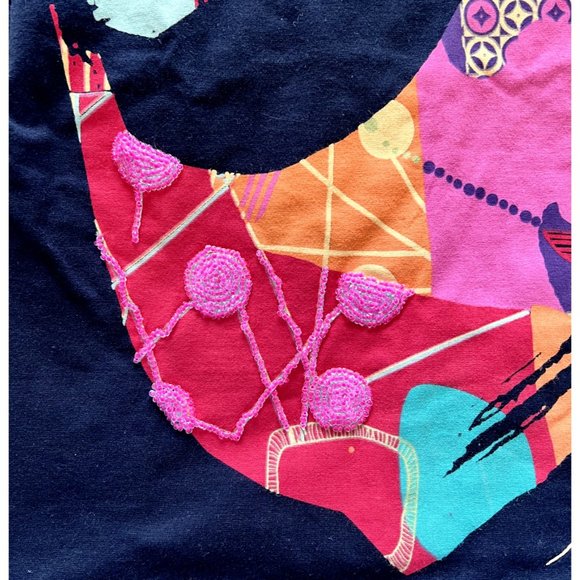 Christian Lacroix Black Vintage 90s Y2K Women's T-Shirt | Size M - Picture 2 of 5